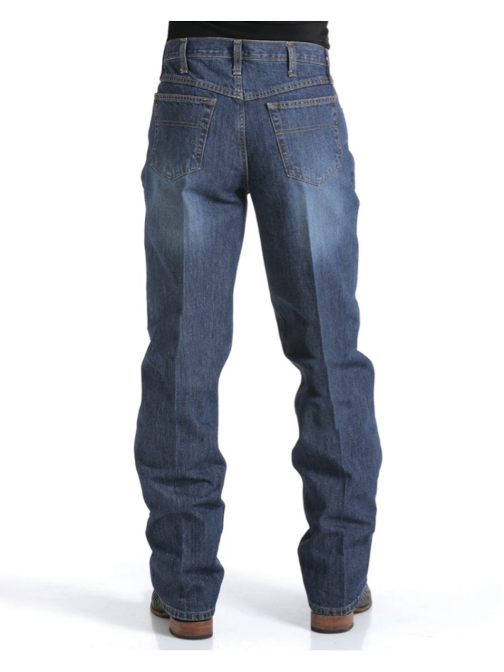 Cinch Men's Black Label High Rise Loose Fit Tapered Leg Jeans Dark Stonewash 34